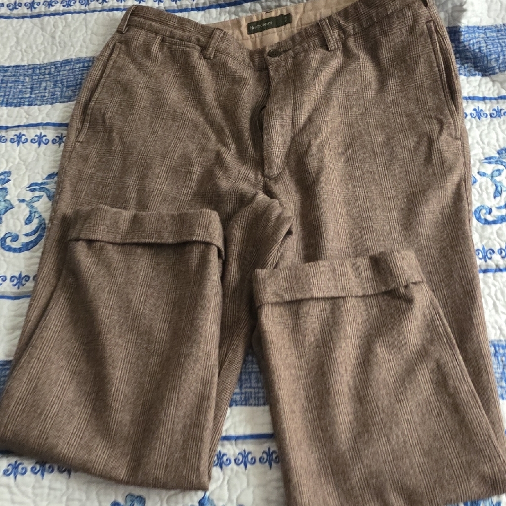 Men's Brown Pants HENRY COTTONS size 52 British Size